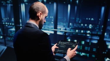 Technician supporting server and network infrastructure